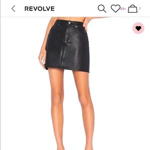 7 for all mankind coated mini skirt